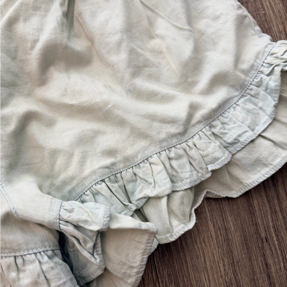 We The Free High Waist Light Denim Ruffle Shorts - Picture 4 of 10
